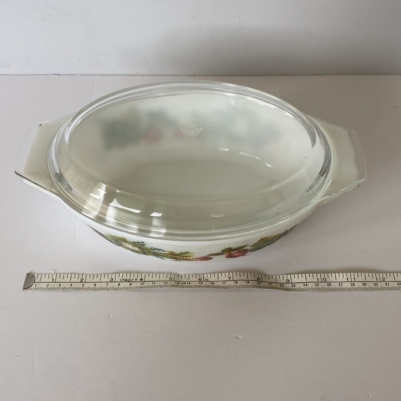 Vintage Retro Tuscany Market Garden JAJ Pyrex Casserole Dish Tureen & Lid - Picture 10 of 11